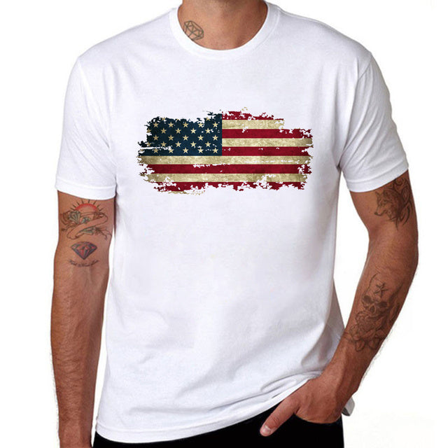 Patriotic, Bold and Stylish Men’s Flag T-Shirt - Embrace Your Quirk