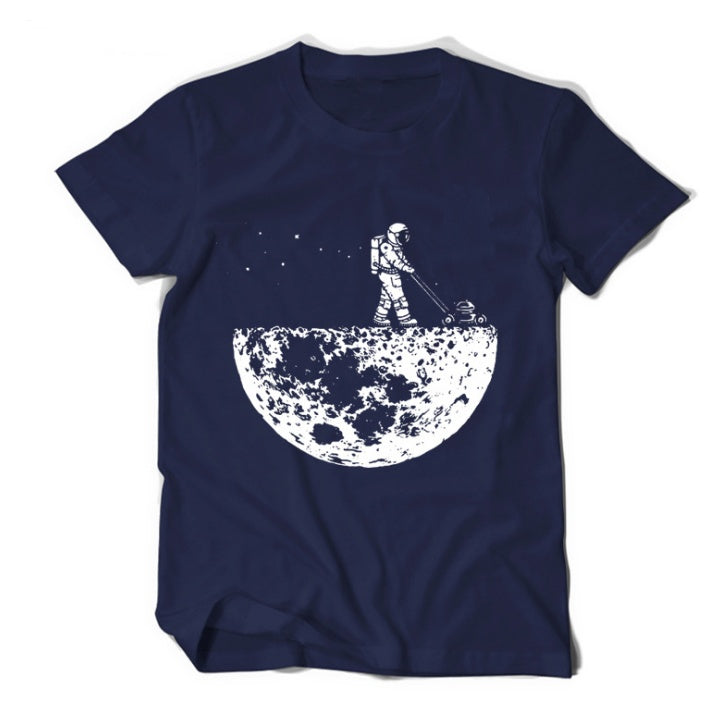 develop the moon T-shirts men creative design summer casual streetwear cotton Tops new t-shirts funny black - Embrace Your Quirk