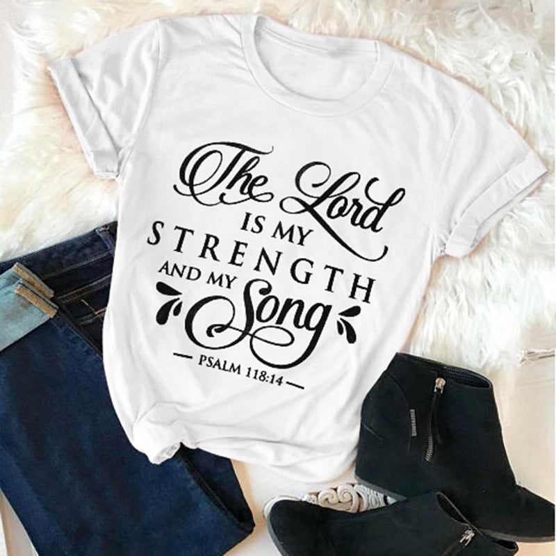 T-Shirt Women Fashion Retro Funny Jesus T-Shirt Faith Slogan Art Top - Embrace Your Quirk