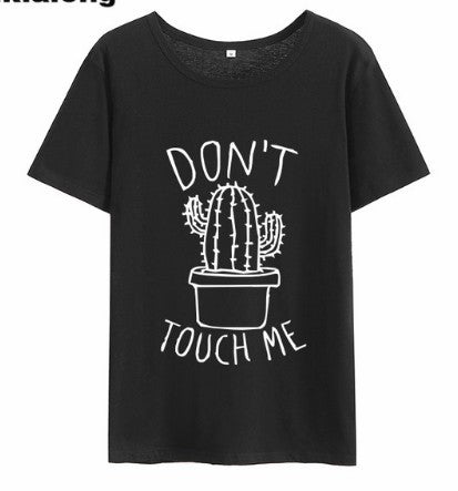 DON'T TOUGH ME Cactus T Shirt Women Casual Summer Tshirts - Embrace Your Quirk