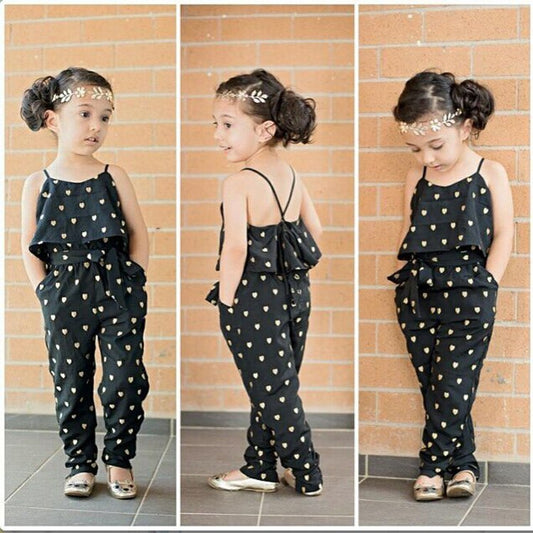 Adorable Girls' Summer Jumpsuit