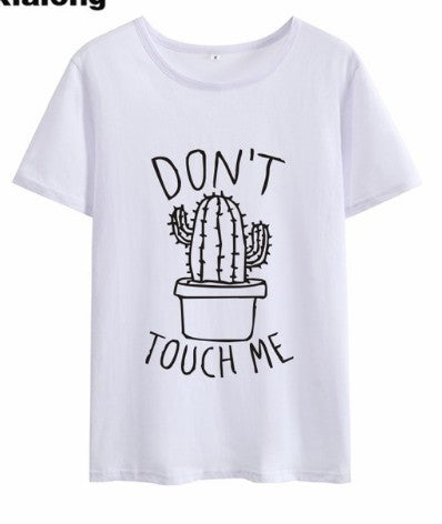 DON'T TOUGH ME Cactus T Shirt Women Casual Summer Tshirts - Embrace Your Quirk