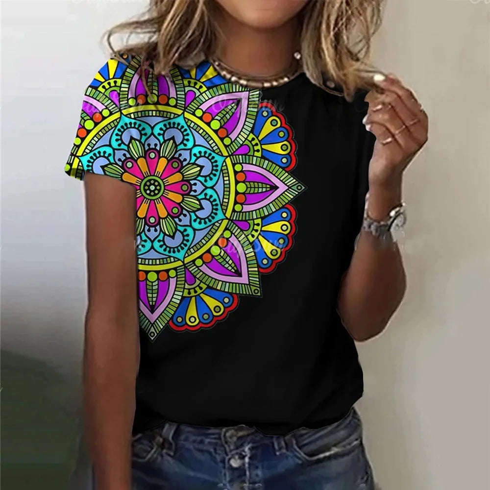 Embrace your inner free spirit, with this mandala T-shirt!