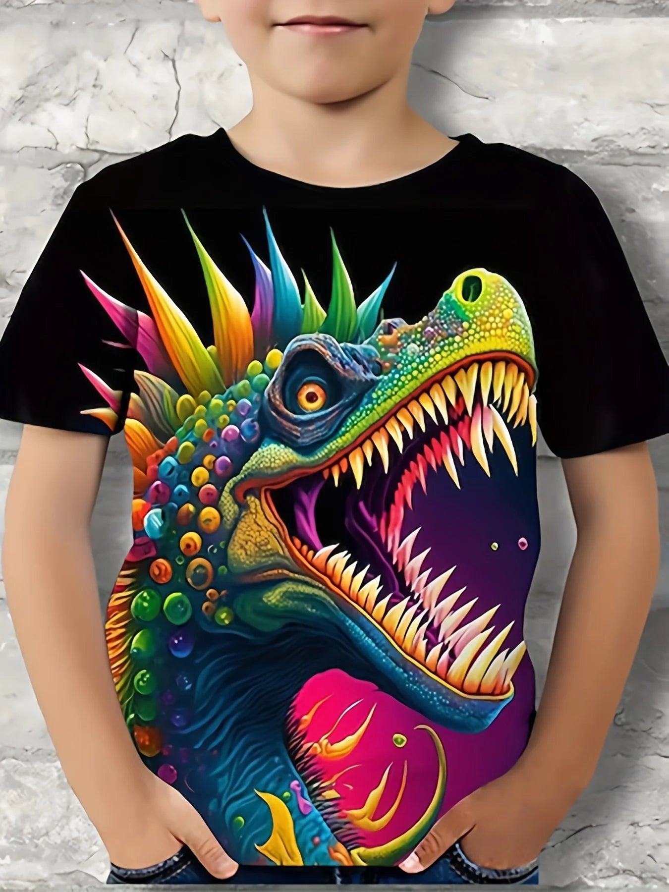 Dinosaur Adventure Boys' T-Shirt – Fun, Vibrant & Comfy!