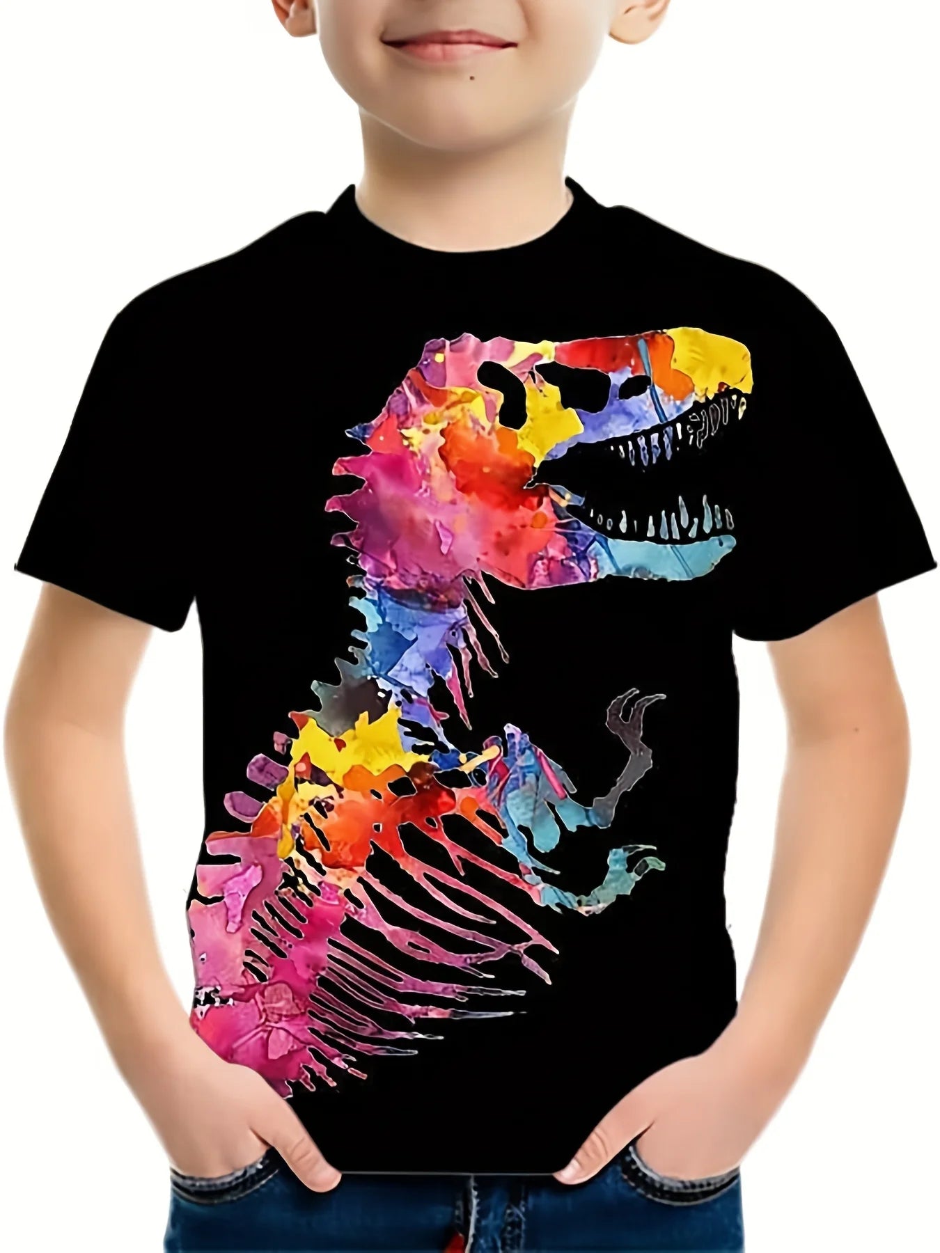 Dinosaur Adventure Boys' T-Shirt – Fun, Vibrant & Comfy!