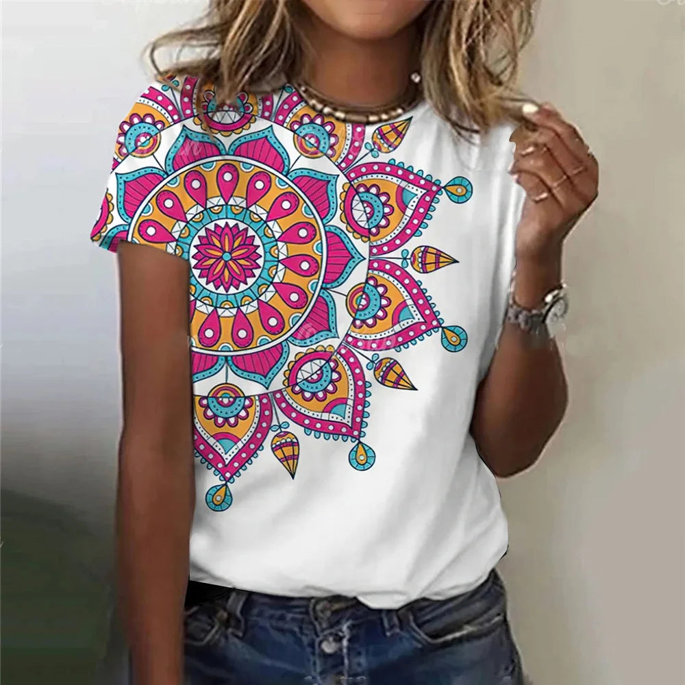 Embrace your inner free spirit, with this mandala T-shirt!